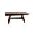 Transitional Rectangular Dark Walnut Table, With Shelf Storage, Rubberwood Table For Dining, Constructed-369830113