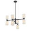 Lustre 8 lumières Aldegonde en noir mat-129437278