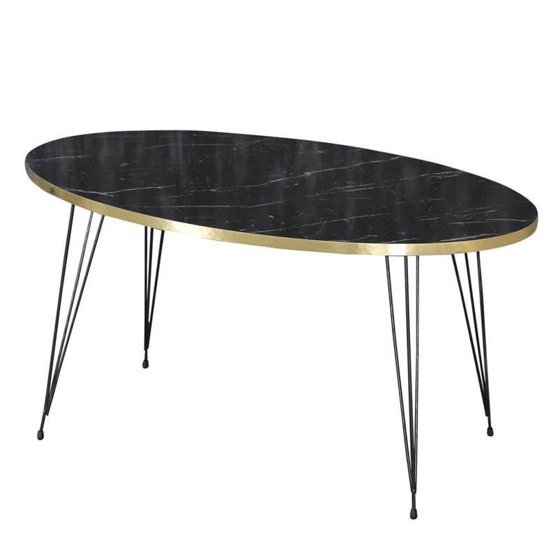 Andromeda 35cm Console Table, Black Marble
