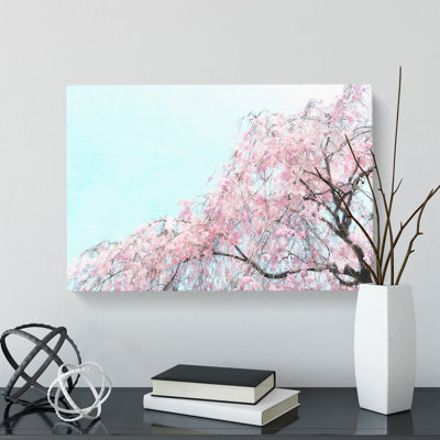 Pretty Pink Cherry Blossom Tree - Wrapped Canvas