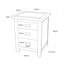 Nolan 45cm W Solid + Manufactured Wood Bedside Table