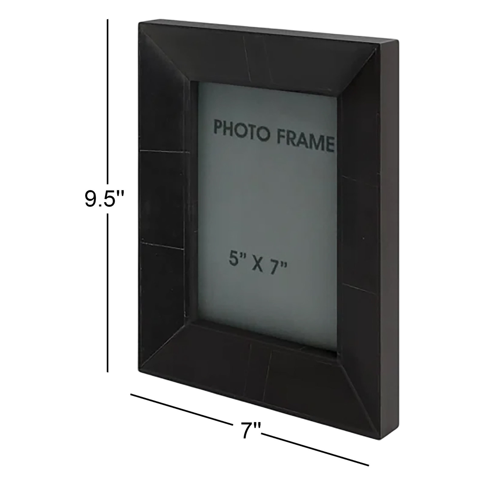 Ayrton Black Matte Picture Frame, 5" x 7"