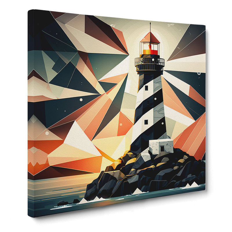 Lighthouse Geometric - No Frame Print