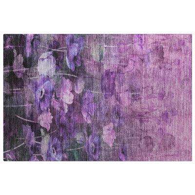 Premium Machine Washable Dream Shag ADS613 Floral Rug