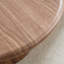 Ensemble de tables basses rondes 31,5 pouces 2 pièces, panneau de fibres à densité moyenne moderne avec placage en bois brun chaud