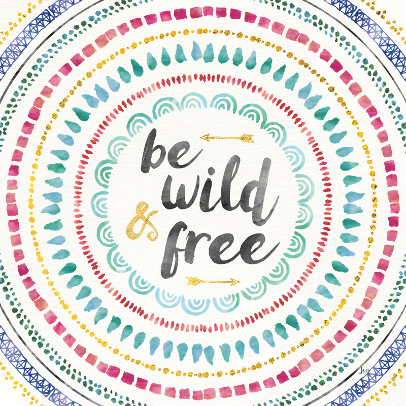 Wild And Free I by Jess Aiken - Wrapped Canvas Art Prints, 30cm H x 30cm W