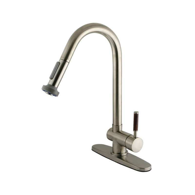 Robinet de cuisine à poignée simple Wilshire, Nickel brossé
