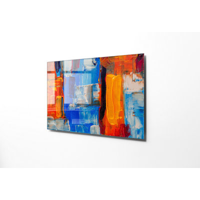 Superbe peinture murale en verre trempé 27,6 po x 39,4 po | 100% verre trempé, épaisseur: 0,16 pouce | Décoration élégante pour le salon ou le bureau, durable et facile à nettoyer, idée de cadeau parfaite