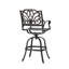 Tabouret de bar pivotant en aluminium moulé