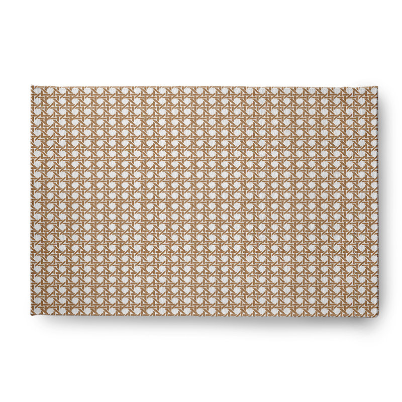 Caramel Chenille Geometric Rectangular Rug 3' x 5'