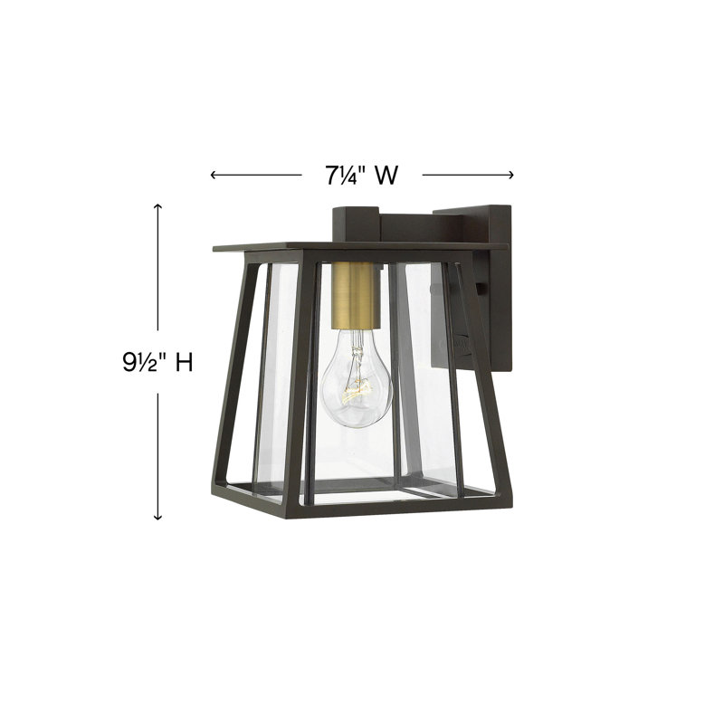 Walker Outdoor Wall Lantern, 9.5" H x 7.3" W x 8.3" D