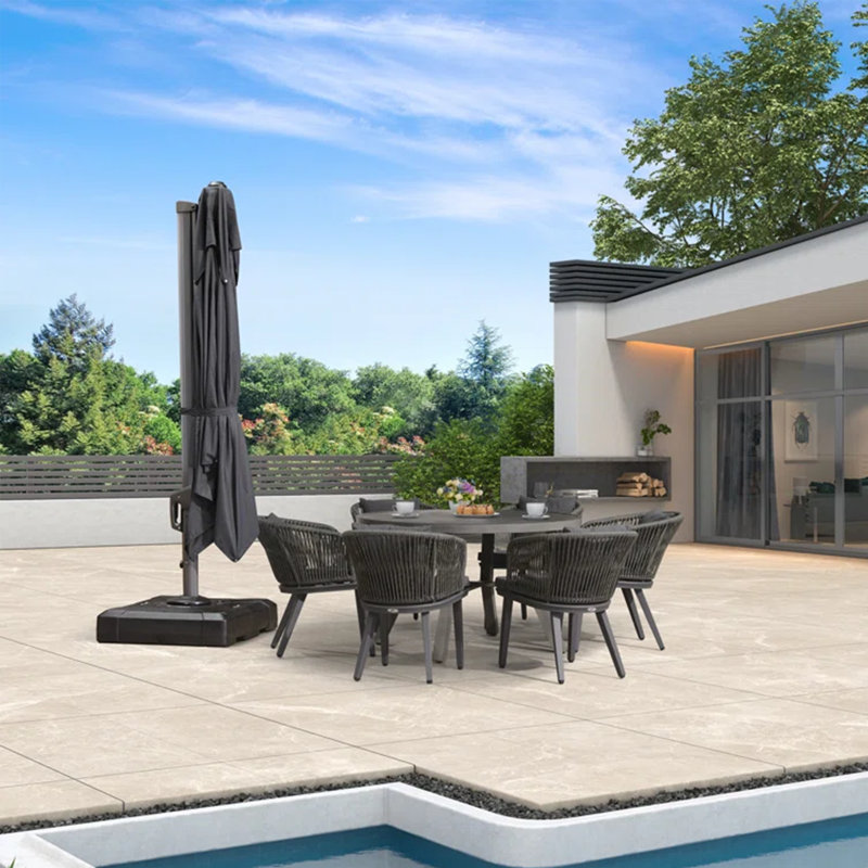 2.8m Square Cantilever Parasol, Dark Grey