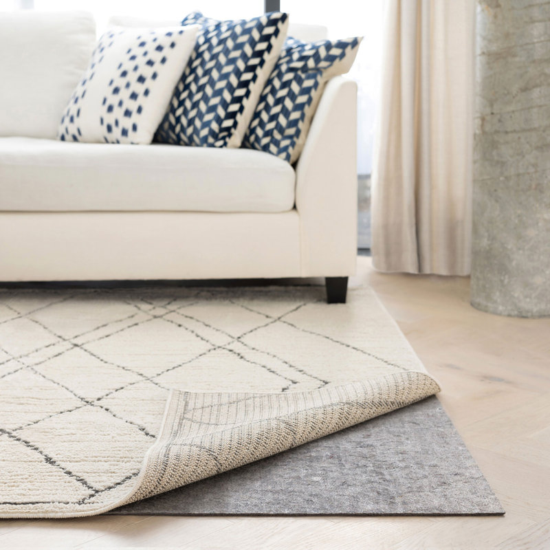 Classic Non-Slip Felt & Rubber Rug Pad, Rectangle 4'10" x 6'10", 0.13"