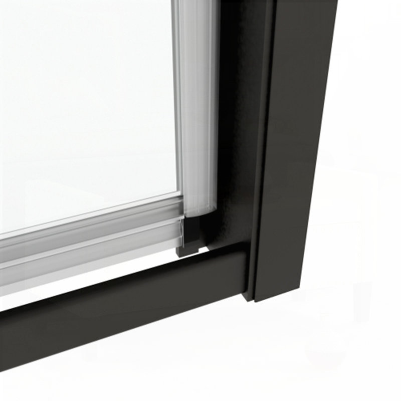 Porte de douche en verre 28-32 "x H 72" Piovt, Noir mat