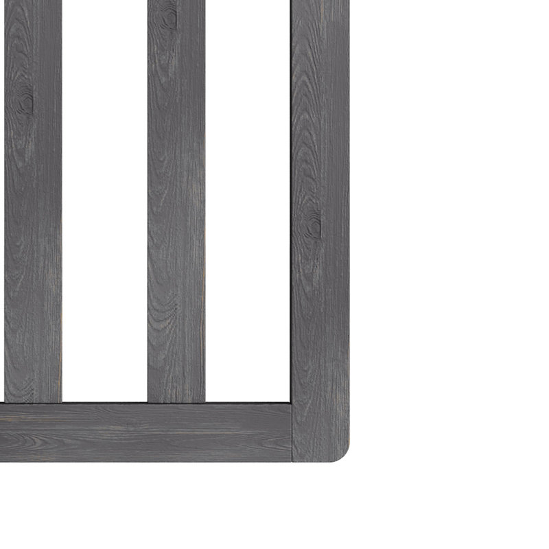 Solid Wood Gate, 90cmH x 76cmW x 3cmD, Grey