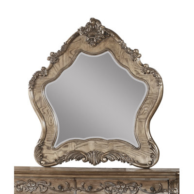 Miroir de commode biseauté traditionnel Cha
