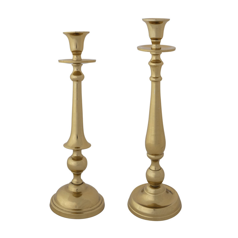 Cast Metal Taper Candle Holders
