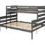 Lit superposé simple au-dessus de grand lit simple, gris - Fabriqué avec précision pour une chambre parfaite en bois massif-989478940