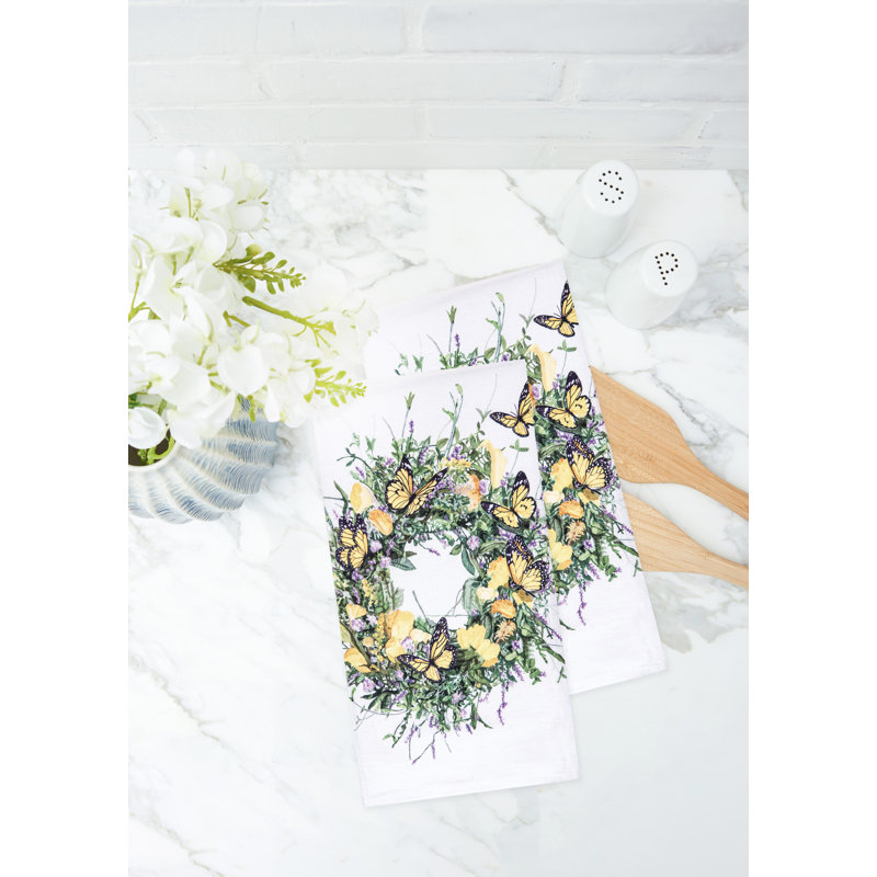 Butterfly Wreath Towel