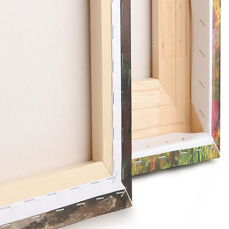 Photographie « abstract blue floral design », H 20 po x l 20 po x P 1 po, Toile tendue