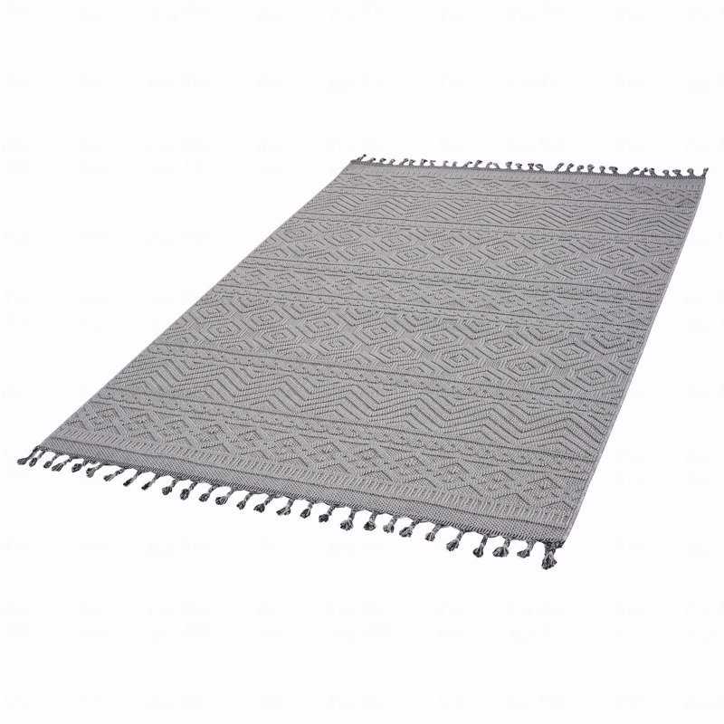 Tapis géométrique intérieur / extérieur, Rectangle 4 pi x 6 pi 2 po