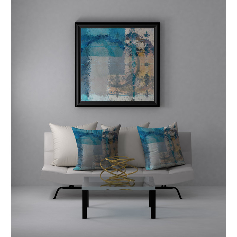 Abstract Throw Pillow, 18" H x 18" W