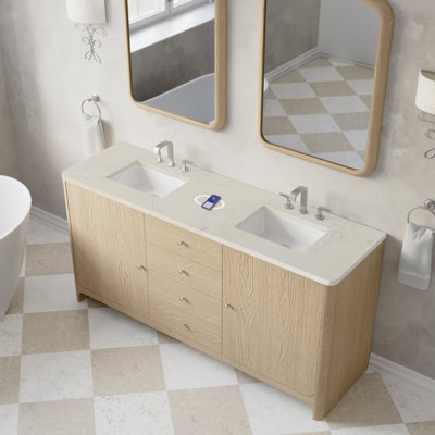 Gracyn 72"W Double Vanity W/ Freepower Wireless Charger