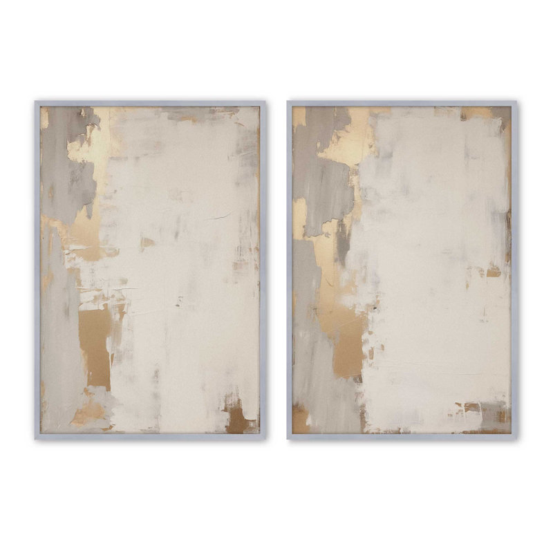 Golden Haze, ensemble de 2 impressions,, H 21,25 po x l 34,5 po, Chrome poli