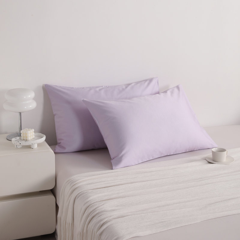 Taies d'oreiller égyptiennes en coton de qualité égyptienne, taies d'oreiller en satin de coton à densité de tissage 500 fils avec fermeture à enveloppe - NTBAY
