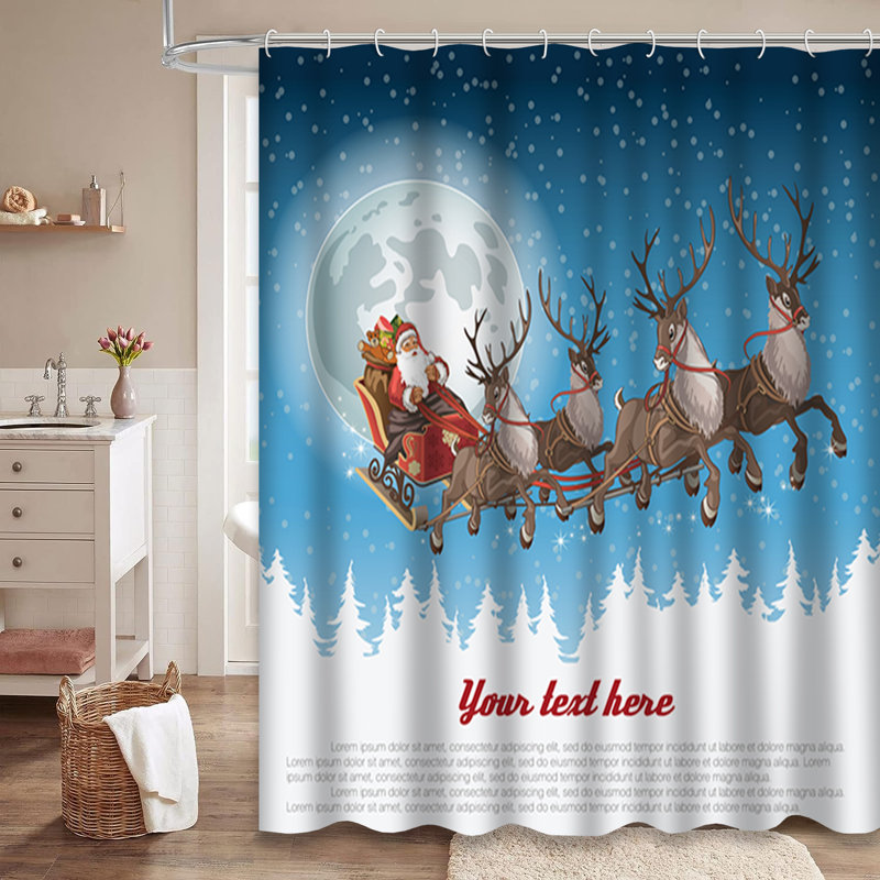 Rideau de douche Christmas, L 72 po x l 72 po