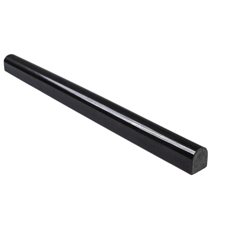 Kyoto Noir 0.75 in. x 12 in. Granite Round Tile Trim