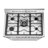 Cosmo 36 in. Nebula Collection 4.4 cu. ft. Gas Range, 5 Burners, Rapid Convection Oven, Textured Grip Handle, Stainless Steel
