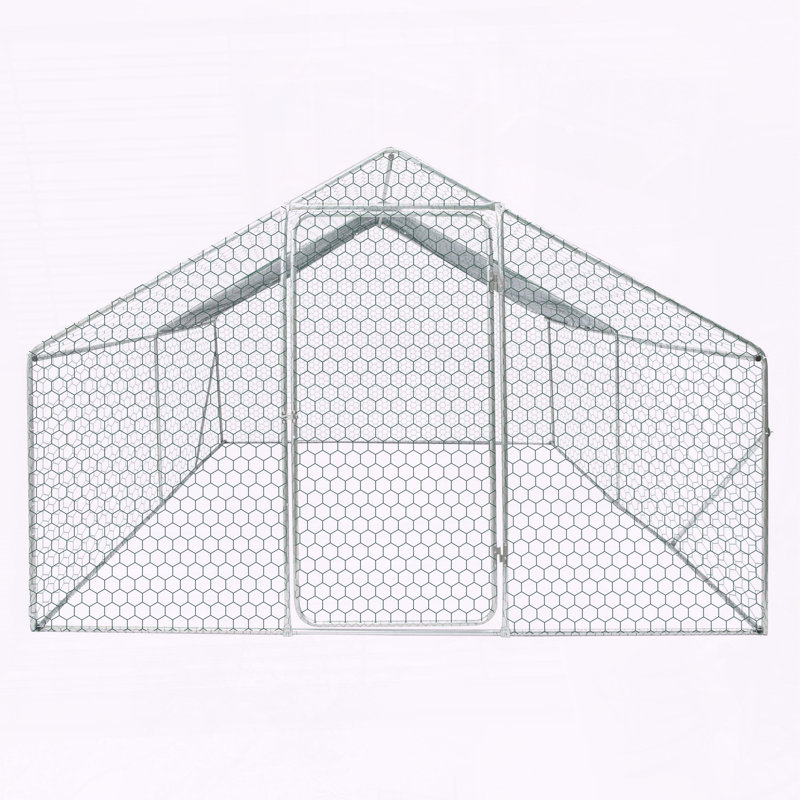 Grande cage de poulailler en métal, H 78,74 po x l 157,48 po x P 118,11 po