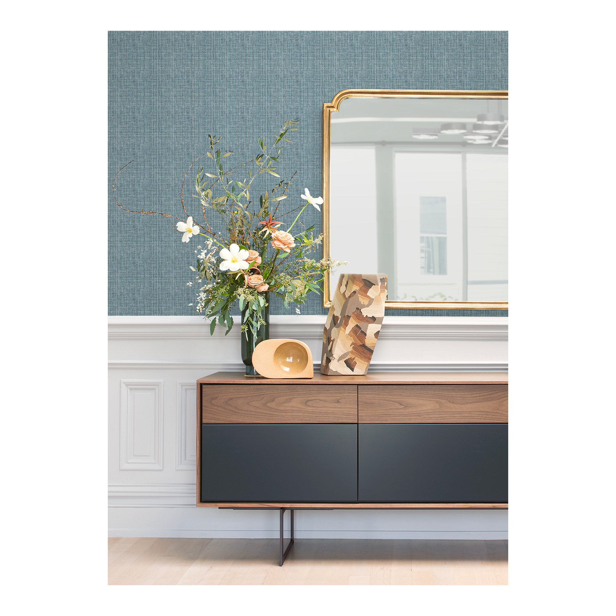Quartney Wallpaper, Blue