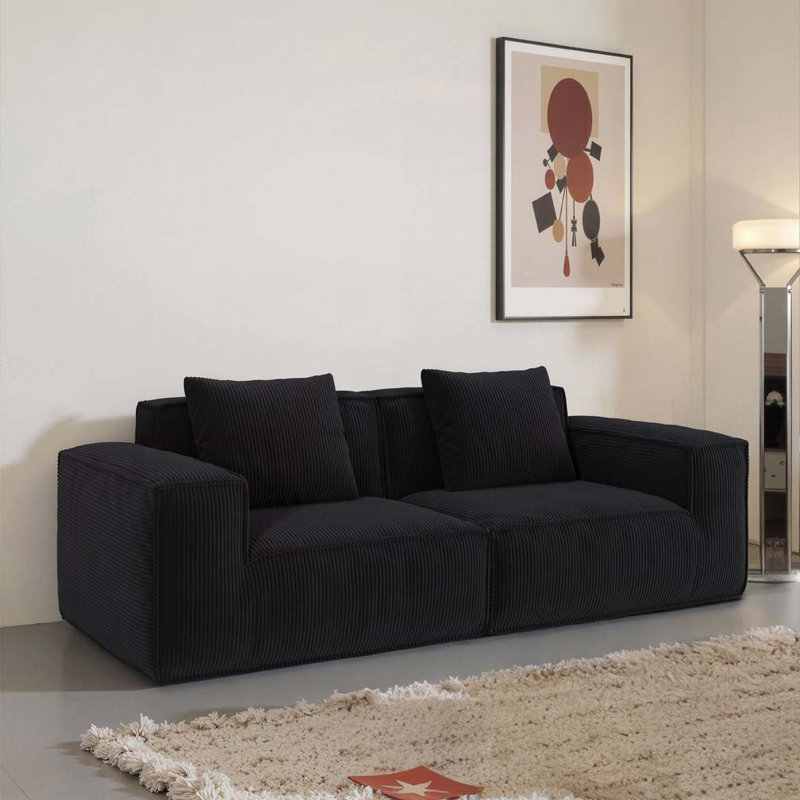 2-Seater Free Conversion Sofa, Black