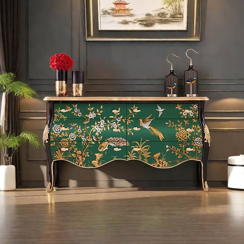 Buffet de style européen, H 35,43 po x l 62,99 po x P 20,08 po