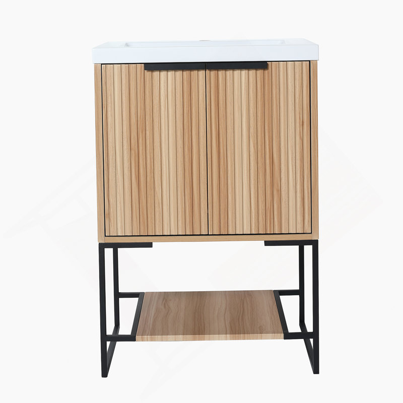 Meuble-lavabo autoportant de 24 po avec lavabo en résine BVA01124MP-1, (W99981917)
