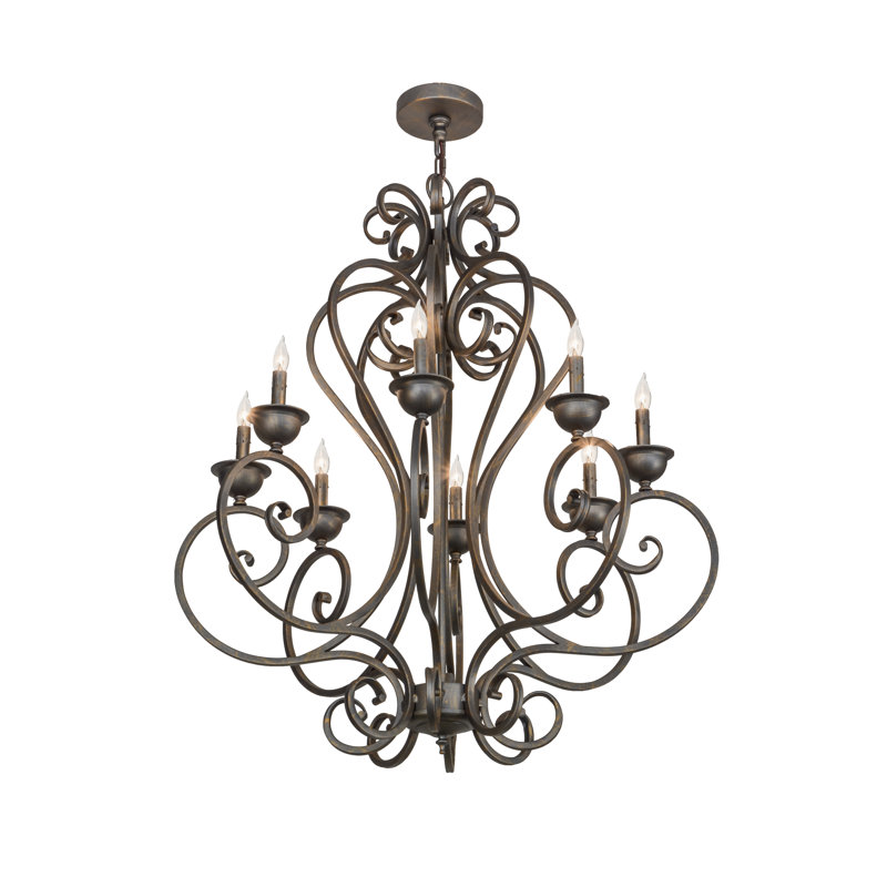 Lustre classique / traditionnel à 8 lumières de style bougie Fernando