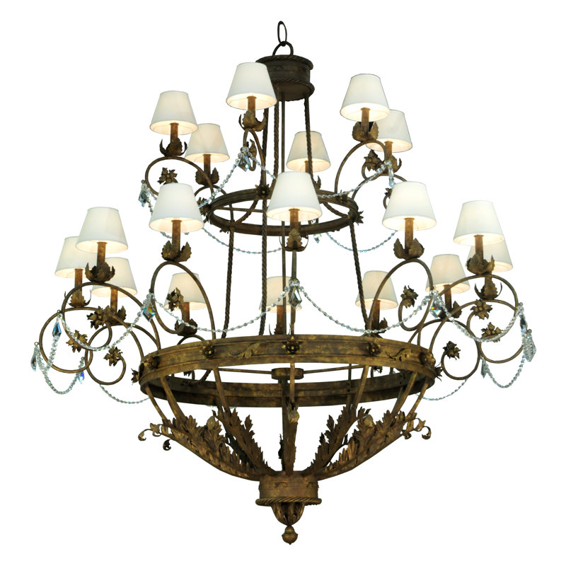 124" Wide Antonia 2 Tier Crystal Chandelier