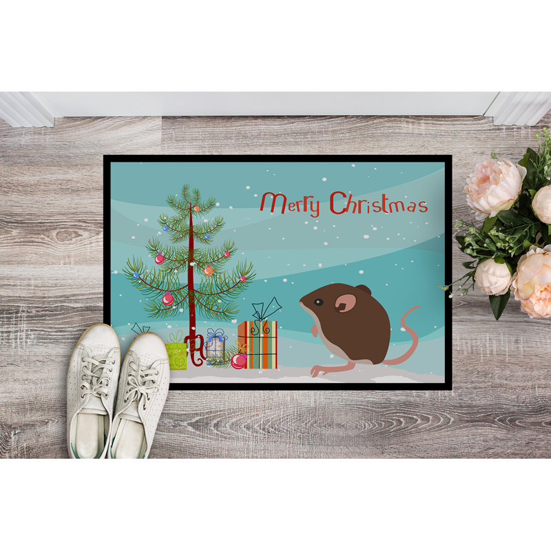 Ivy Non-Slip Christmas Doormat, Baby Mouse