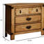 Table de chevet style chalet en bois vieilli avec tiroir doublé de feutre et armoire de transition électrique