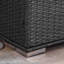 Tiroir de rangement extérieur gris 34,05 po Profondeur x largeur 24 po, boîte pour patio avec cadre, l