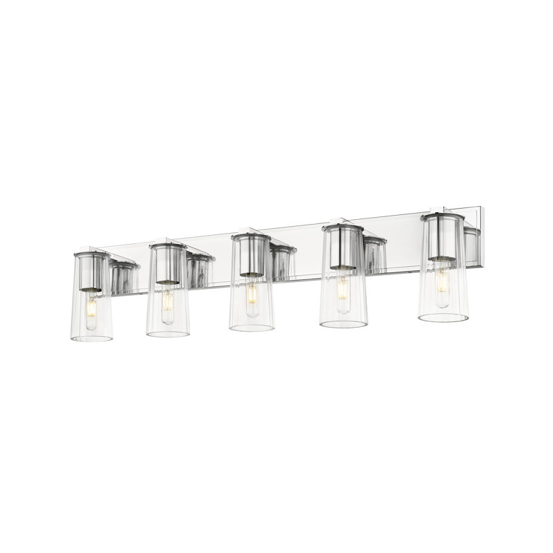 Meuble-lavabo 5 lumières Esma, Chrome