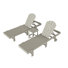 Ensemble de chaises longues inclinables extérieures en poly Lagune