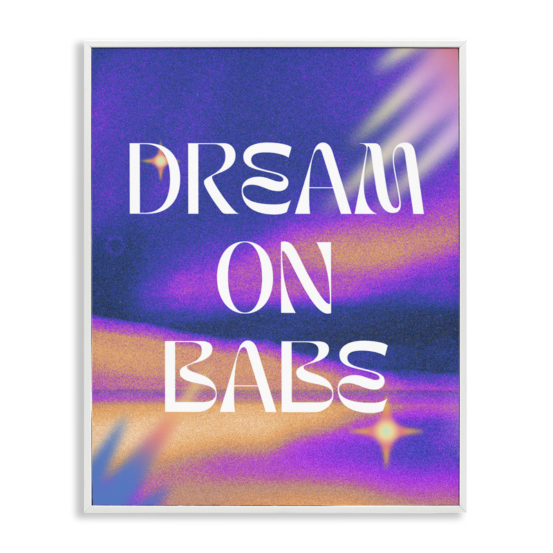  «Dream On Babe», estampe numérique encadrée par House of Lulu, H 14 po x l 11 po, Giclée encadrée blanc bord de mer