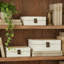 Ensemble de 2 boîtes de rangement Rustic Ivory