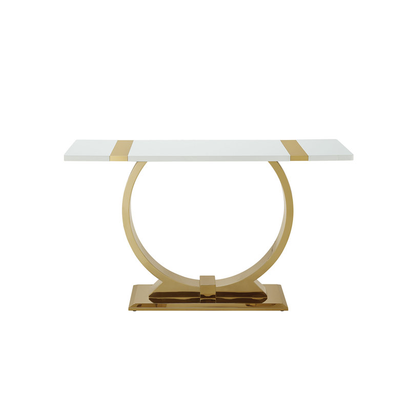 Table de canapé Frankel, Doré, White