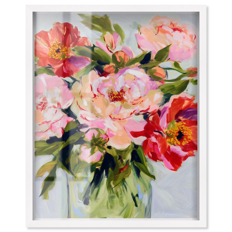 Décoration murale printanière Bloom en acrylique II Shadowbox Print par Art Remedy, H 46 po x l 37 po, Blanc