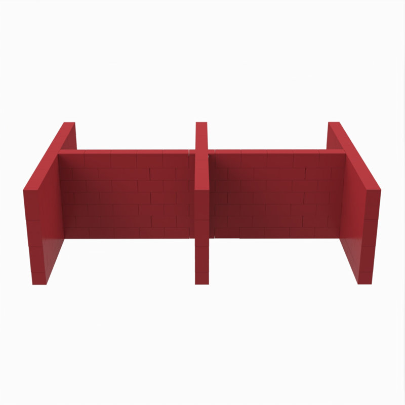 Ensemble de cabines EverBlock Space, Rouge, 144"