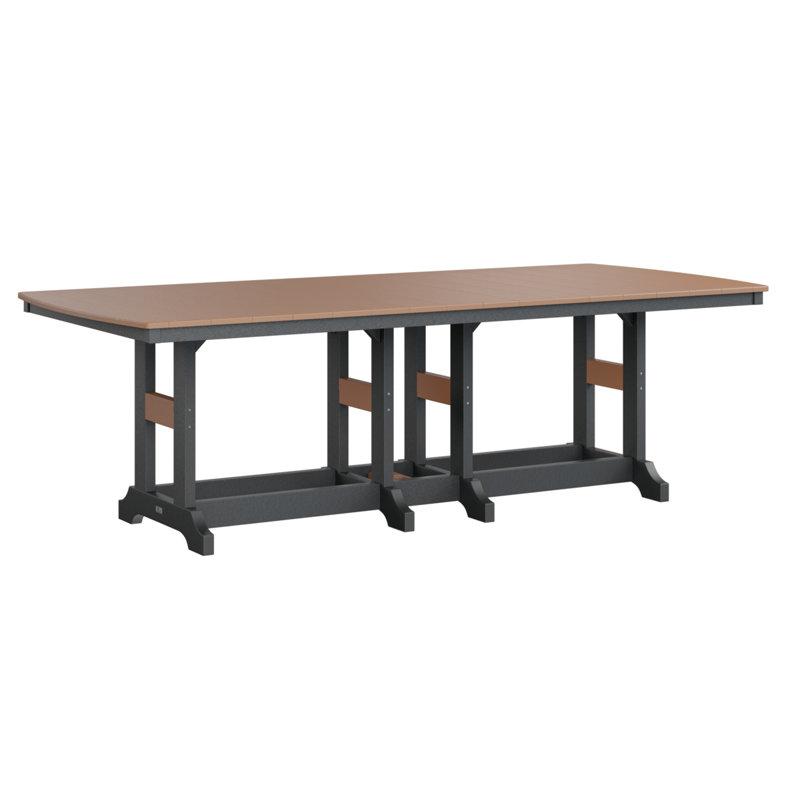Table de salle à manger rectangulaire 96 po Berlin Gardens Garden Classic, Noir, Cèdre